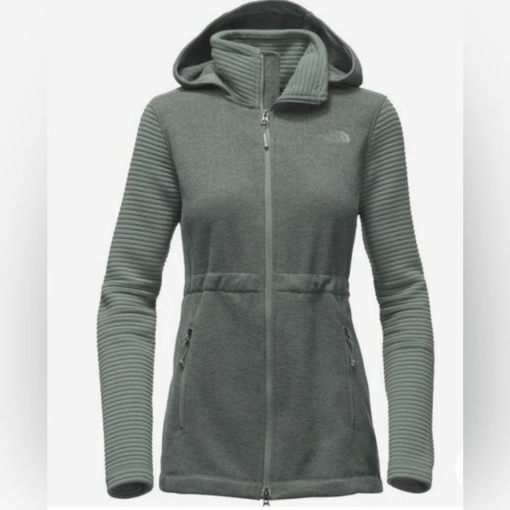 The North Face Full Zip Hooded Warm Parka Jacket Slim Fit Coat Fleece
